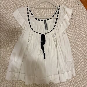 Anthropologie white top